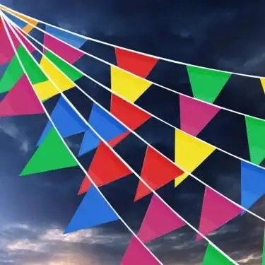 小号结婚用品公司年会开业乔迁幼儿园装饰拉花婚礼装饰彩旗150面小旗