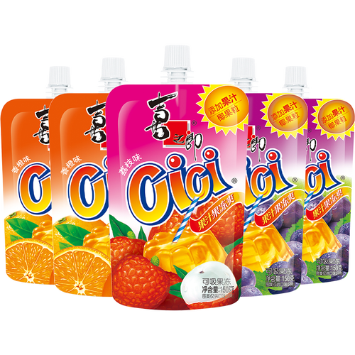 喜之郎cici果冻爽150g*5支共1.5斤吸的果冻可吸果汁儿童休闲零食