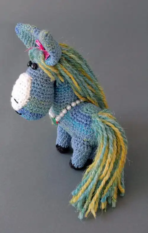 soft toy "blue horse"