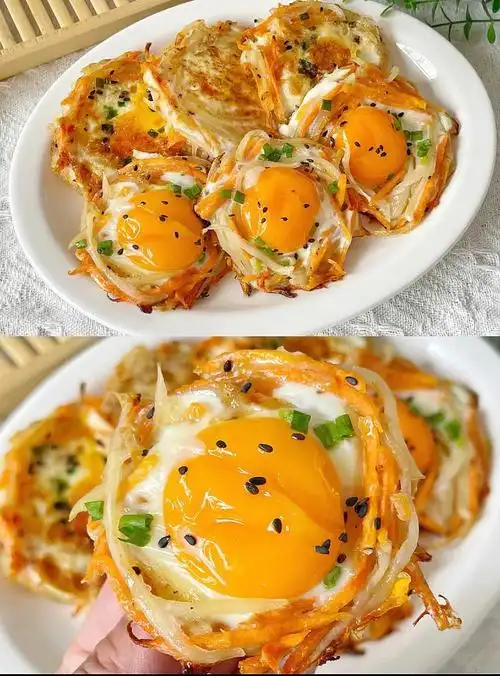 健康快手早餐土豆丝鸡蛋饼78