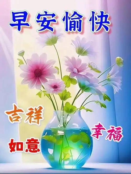 真诚吉祥的早上好暖心问候语天凉免打字问候朋友早安的祝福图片