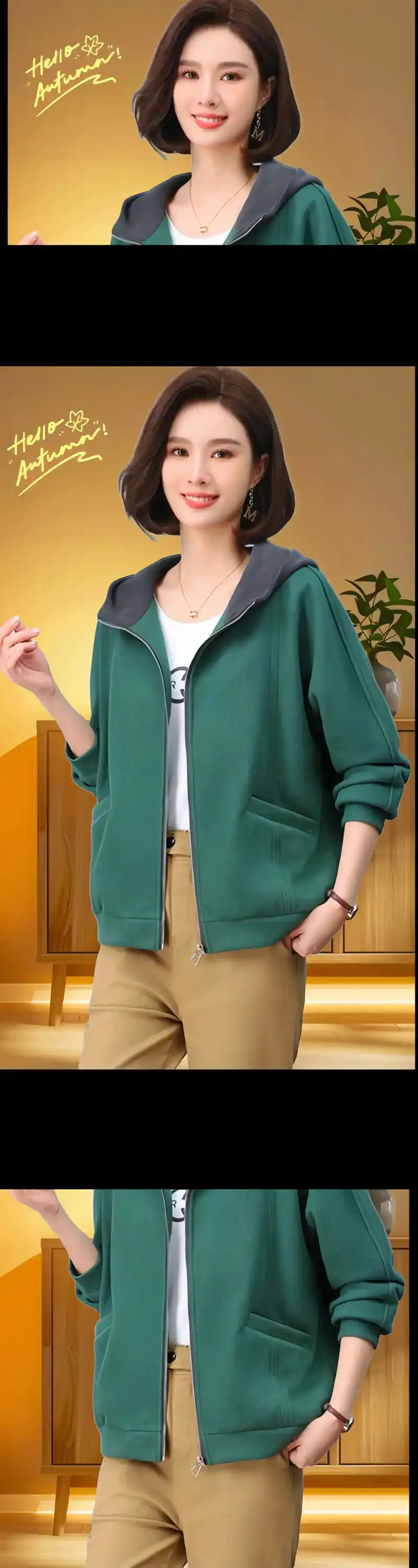 早秋时尚外套～新款减龄开衫卫衣!
