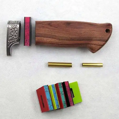 定做 刀柄刀把g10材料 穿心木刀柄 木柄手把 diy刀柄 成品刀柄 雄狮