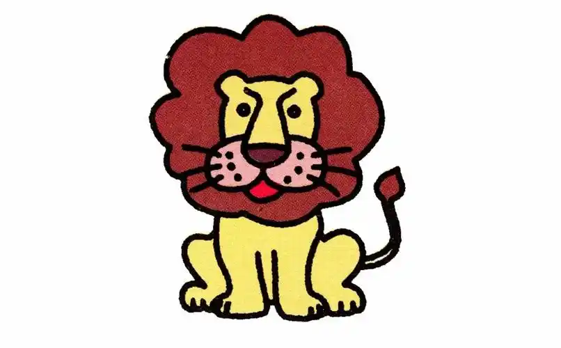 黄色狮子简笔画步骤画法