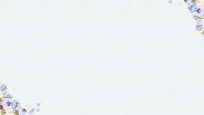 三张艺术手绘水彩花卉ppt背景图片