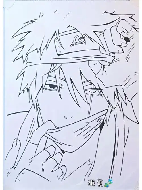 小红书助手  #火影忍者手绘  #火影忍者  #火影  #黑白画  #绘画
