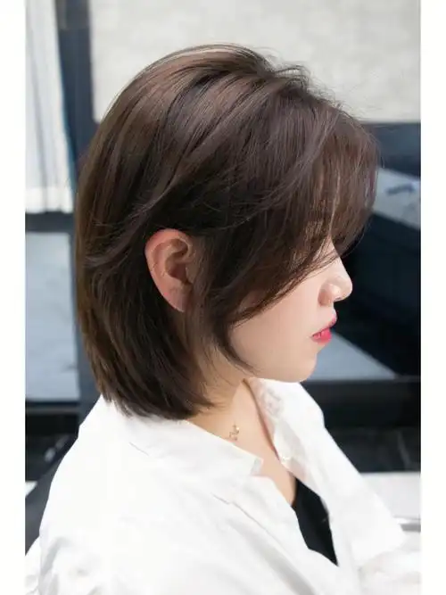 高层次短发八字刘海