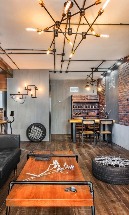 当装修遇上工业风,刚柔并济的美|文化石|墙面|客厅_新浪新闻