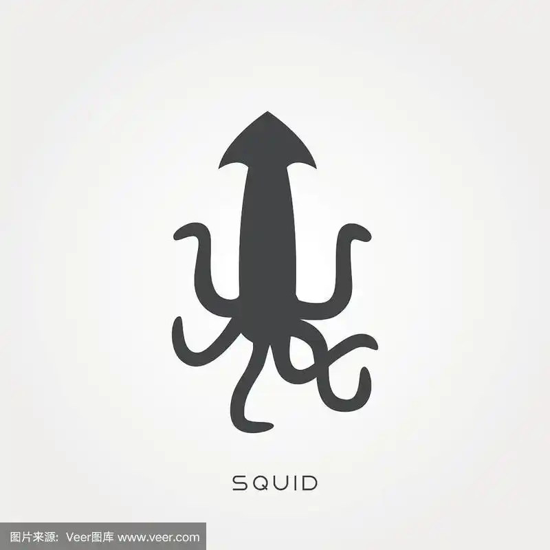 轮廓图标鱿鱼