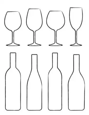 红酒瓶简笔画涂色