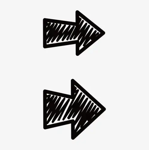 ai矢量横向手绘箭头图标