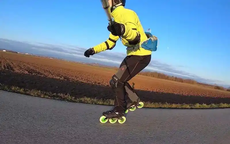 inline skate fun in the winter sun