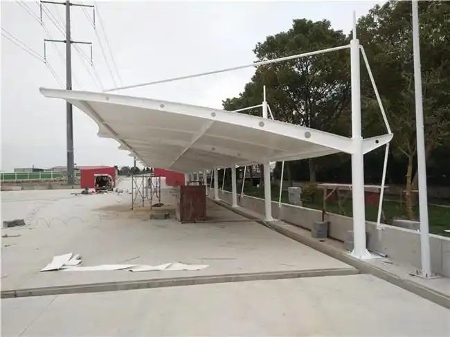 浙江金华拉杆式膜结构停车棚工期短