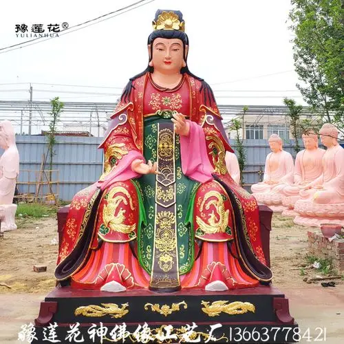 宝莲灯三圣母神像 华山三圣母道场 十二老母佛像厂家 华岳三.