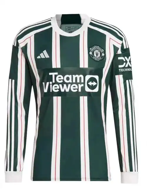 2324曼联球衣客场球员版欧冠版b费10拉什福德7号芒特长袖足球服