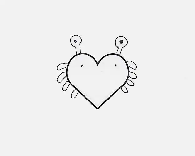 儿童简单画画 趣味简笔画爱心的画法99巧艺网