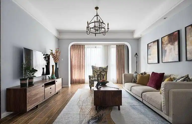 刷乳胶漆的电视墙简单省钱也耐看大方