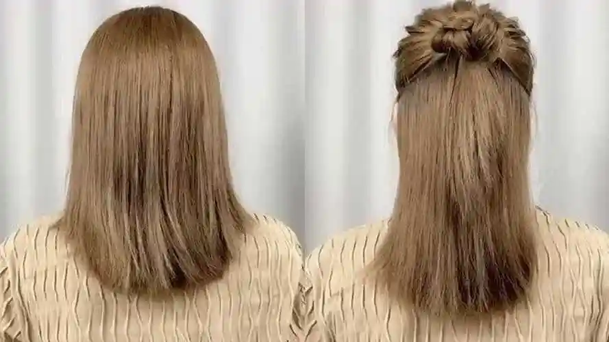 今年最流行的半扎头发,人人都能学会,简单又大方