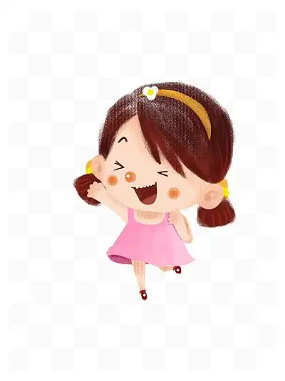 卡通开心可爱的 i>小 /i> i>孩 /i>可商用元素