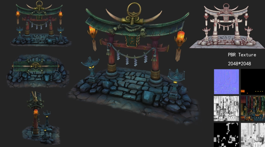 次世代场景-鸟居_恋风吹雪作品_游戏/影视/动画_cg模型网