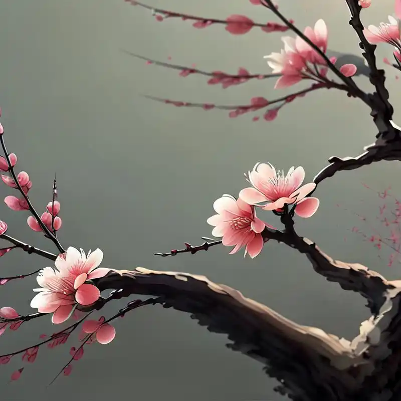 古风绘画,中国风,描绘古诗词,古典美.当时只向梅花说,不道梅花说与人.