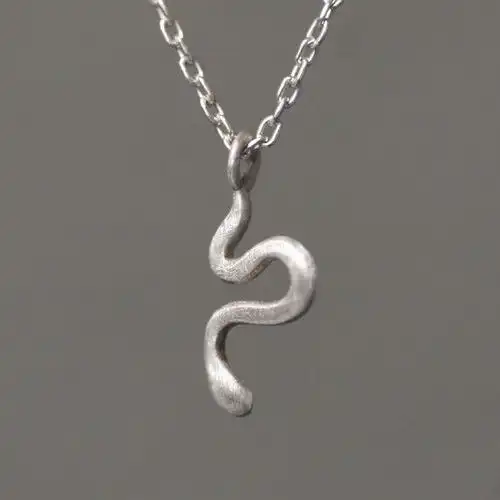纯银生肖蛇项链 动物手工饰品定制 海外代购 设计师品牌