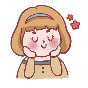 图怪兽原创元素卡通小女孩可爱表情包卖萌幻想陶醉