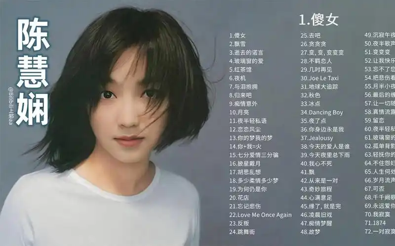 【陈慧娴】陈慧娴72首珍藏版经典好听的歌曲合集!