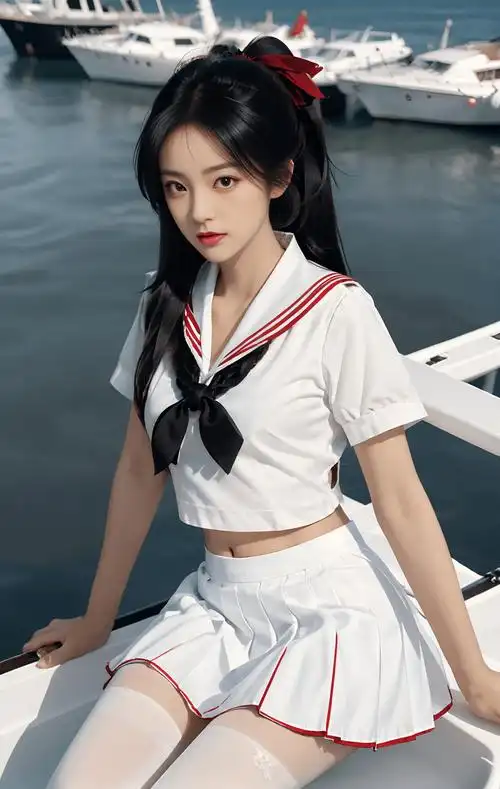 身穿洁白jk水手服的美女小姐姐,完美的身材与颜值让人心动_镜头_图片