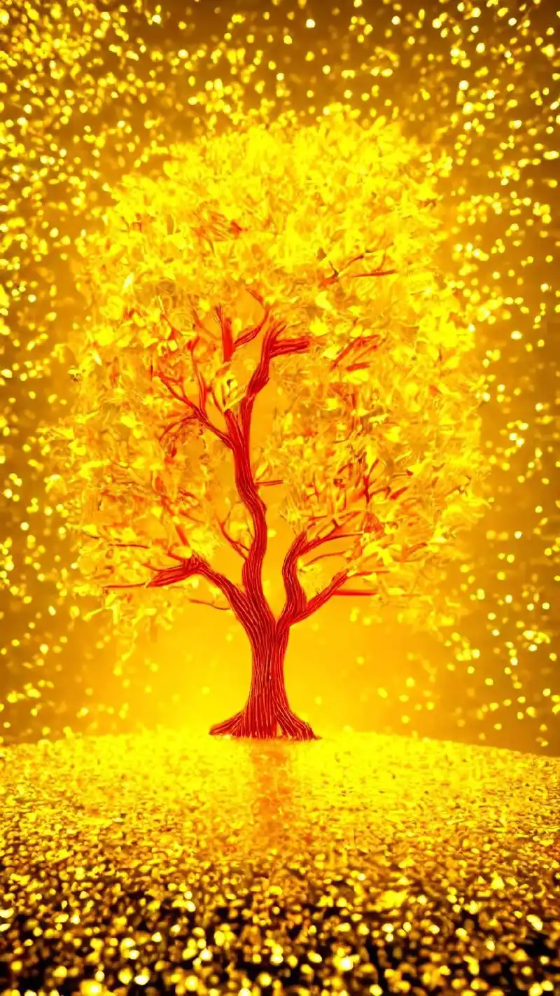 黄金发财树.大地丰盈,人间并不寂寥#图文伙伴计划 #壁纸  - 抖音