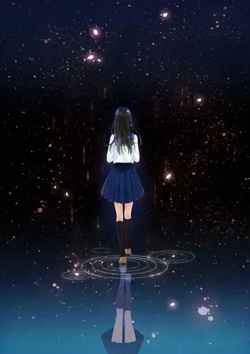 女生的黑色背影简笔画