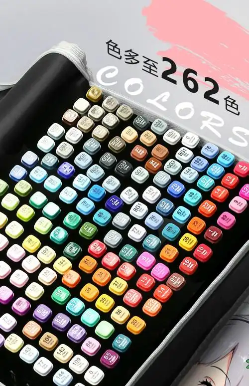 touchcool马克笔套装学生48色美术生漫画专用涂鸦绘画儿童双头水彩笔