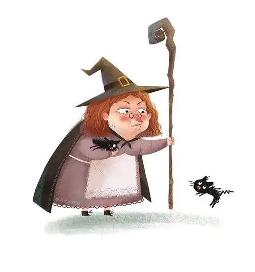 一组可爱的巫婆