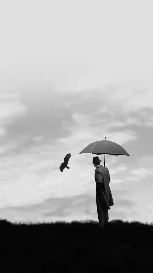 个性黑白微信聊天壁纸_背景