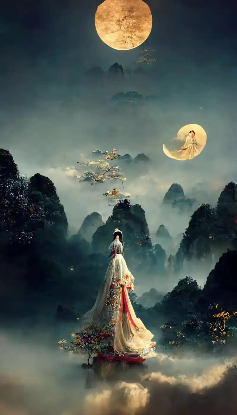 人间仙境美如画 #仙气十足 #手机壁纸 #古风 ##创作灵 - 抖音