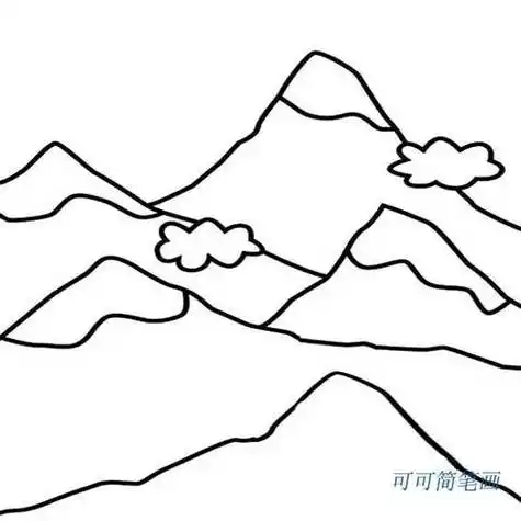 简笔画的山的颜色山峰简笔画儿童画山峰简笔画怎么画涂色简单漂亮山峰