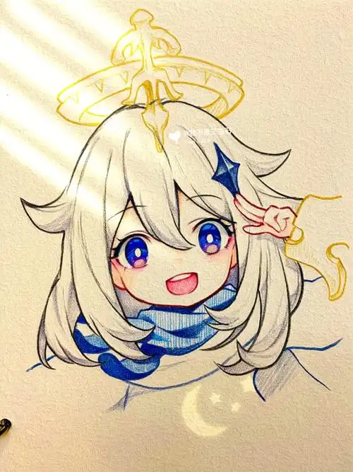 原神蒙派可爱简笔画教程39100