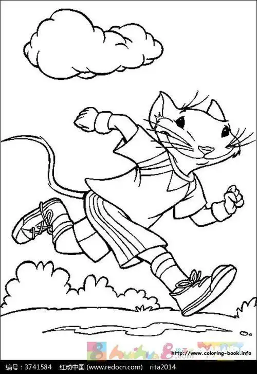 正在跑步的动物简笔画