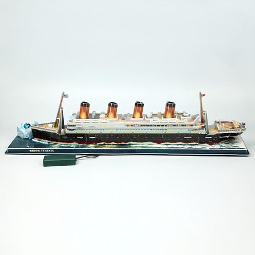 正版泰坦尼克号皇家邮轮船加勒比海盗黑珍珠号模型3d拼图成人手工