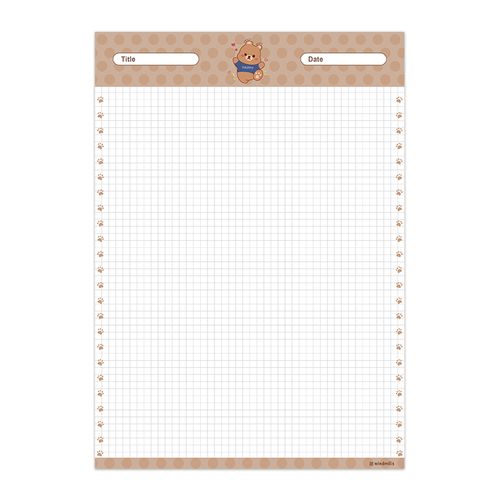 开心熊·单面120g道林纸·网格·b5学习纸·国产原创·免费打孔