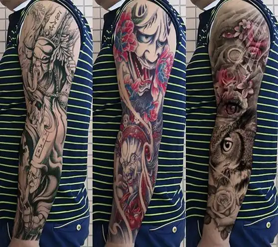 大花臂的黑白无常纹身图案(3/6)