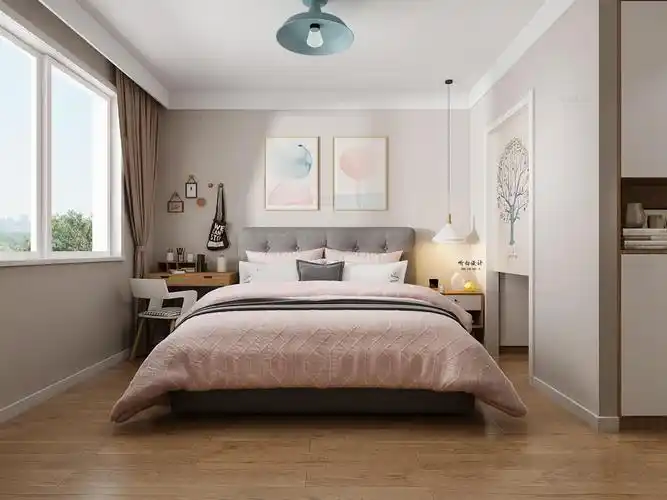 日式北欧风三居卧室装修效果图
