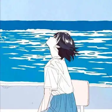 治愈系蓝色风格女生头像图片 小清新干净温柔ins风女生头像_女生头像