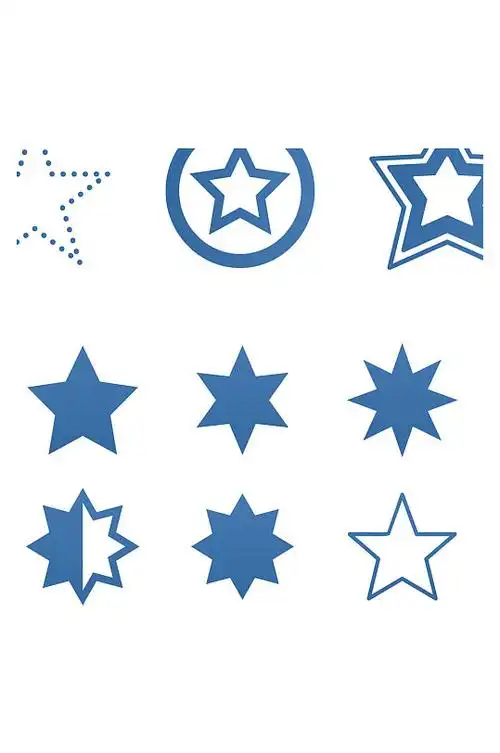 ai矢量星星图案星星简笔画