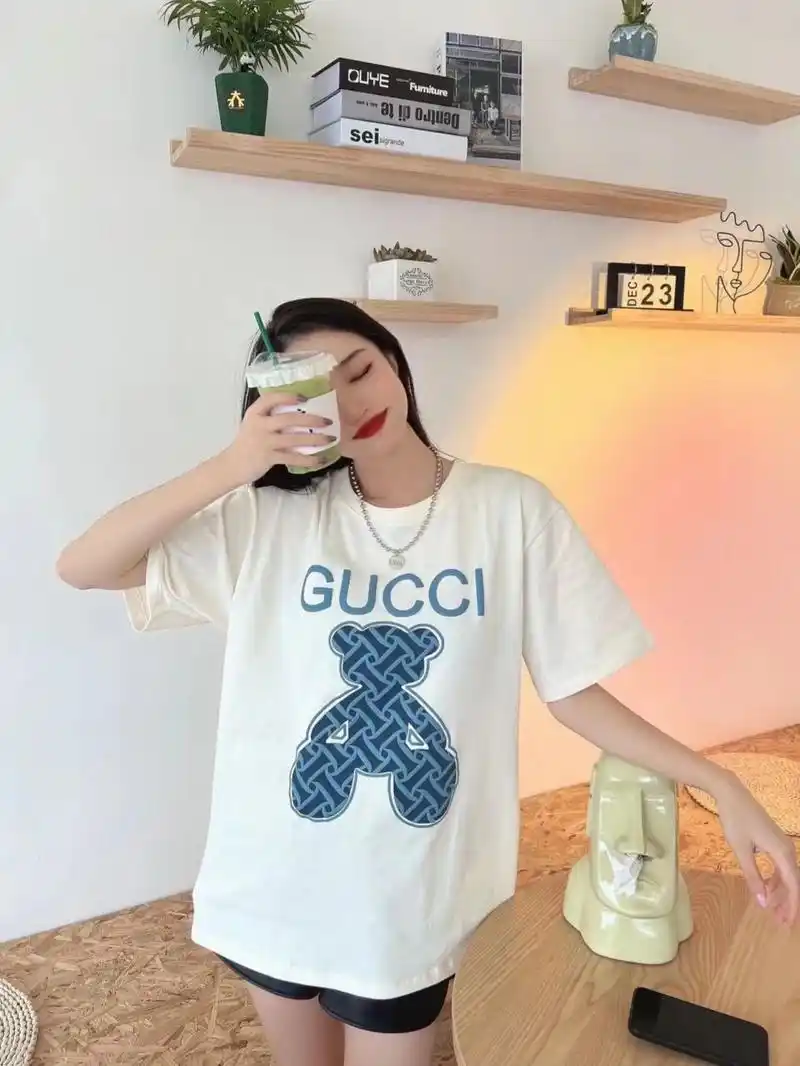 gucci古驰2022ss新款发泡字母小熊t恤 gucci古驰2022ss新款发泡字母