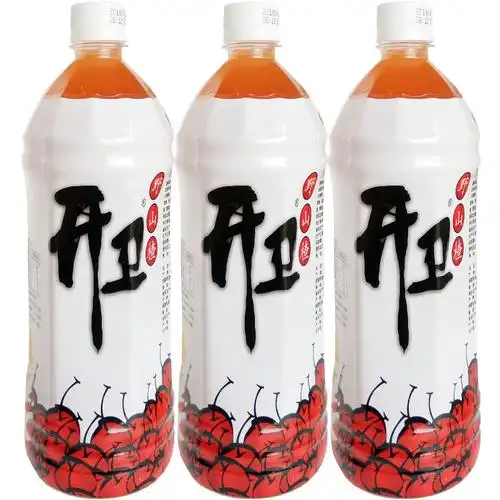 一折饮料大瓶装_新品特价 胜基 大开卫野山楂汁1l*3瓶 开胃果汁饮料大
