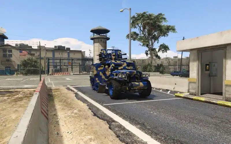 【gta5线上】电影视角下的越狱,卡伴履战车,光头机枪位