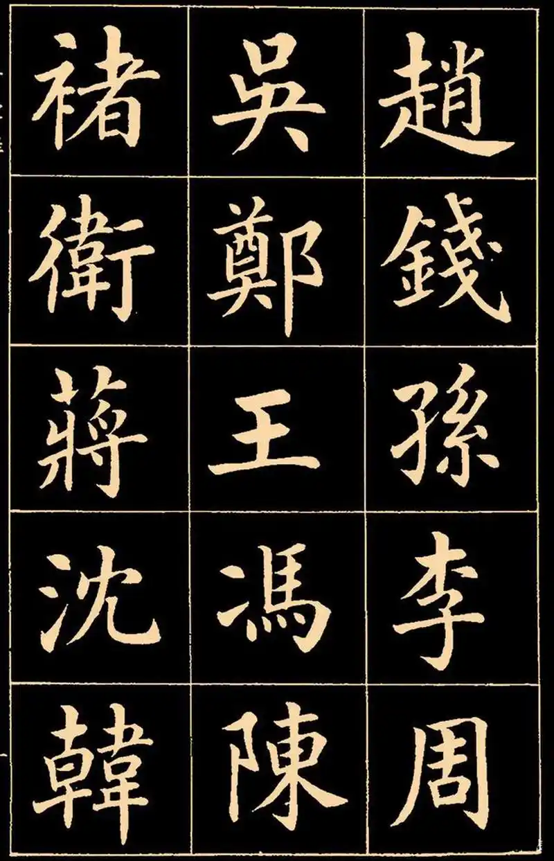 潘龄皋楷书字帖《百家姓》欣赏.楷书偏正欹侧,气韵生动.#百家姓