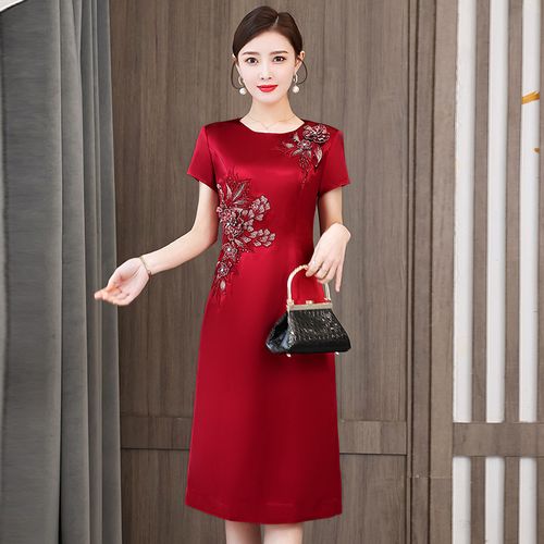 高端喜婆婆婚宴装高贵婚礼结婚妈妈礼服夏装丈母娘旗袍连衣裙夏季
