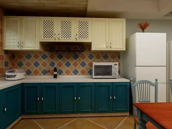 100㎡地中海风格家厨房设计图